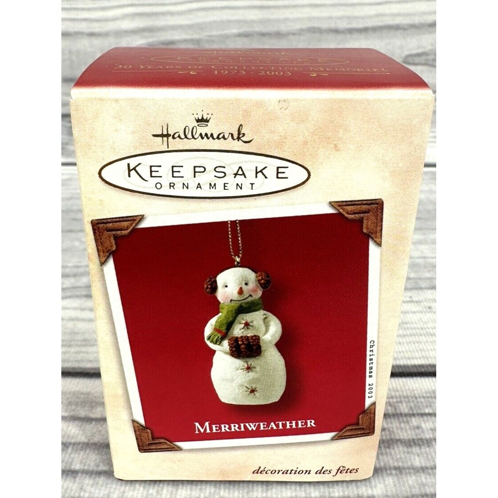Hallmark Keepsake Ornament 2003 MERRIWEATHER SNOWMAN